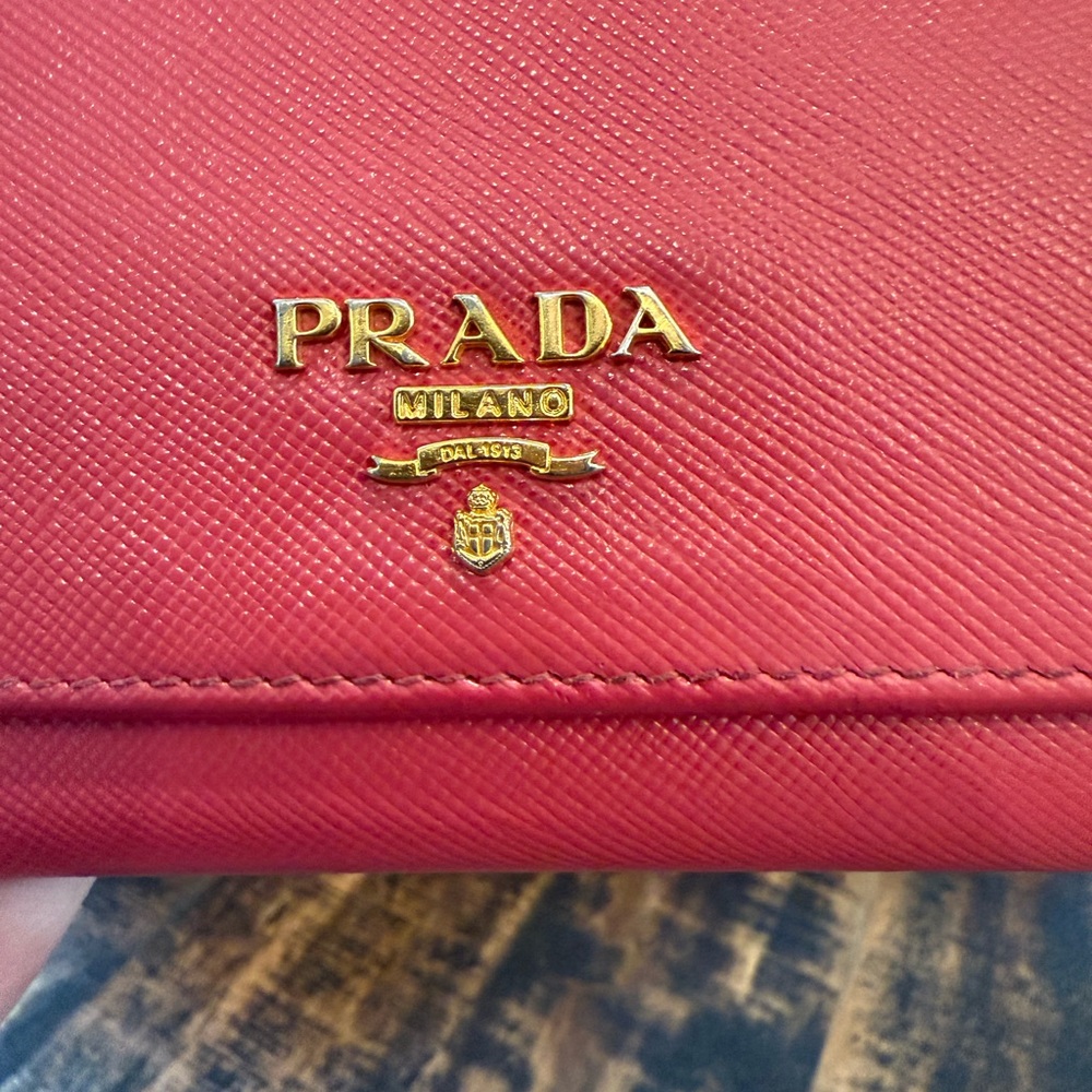 Prada Pink Leather Chain Wallet Crossbody - Picture 6 of 16